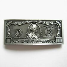 $1000 Mil nos Dollar Bill Novidade Fivela De Cinto Metal comprar usado  Enviando para Brazil