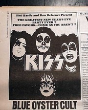 Early KISS Hard Rock Band Gene Simmons Paul Stanley Concert 1975 PUBLICIDADE comprar usado  Enviando para Brazil