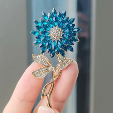 Sunflower brooch rhinestone for sale  New York