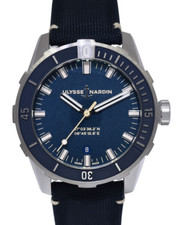 Relógio masculino Ulysse Nardin mergulhador aço mostrador azul 42 mm + papéis 8163-175 comprar usado  Enviando para Brazil