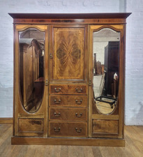 Antique inlaid mahogany for sale  BLYTH