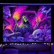 Blacklight reactive tapestry for sale  Byron Center