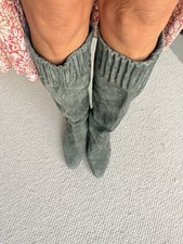 Graue wildlederstiefel gebraucht kaufen  München