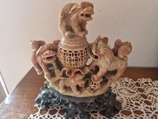 Scultura alabastro leoni usato  Villachiara