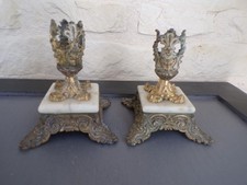 Paire bougeoirs bronze d'occasion Paire bougeoirs bronze d'occasion  Vendeuvre-du-Poitou