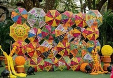 Sprzedaż hurtowa 10 szt. Wesele Impreza Dekoracja Parasol Ręcznie robiony bawełniany parasol przeciwsłoneczny, używany na sprzedaż  Wysyłka do Poland