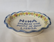 Cinzeiro de cerâmica vintage Lisboa Portugal "Nina" Salao De Cha Boite de Nuit Lisboa comprar usado  Enviando para Brazil
