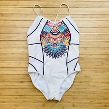 Maiô Athleta One Piece Feminino Grande Brilhante Colorido Frente Alças Ajustáveis comprar usado  Enviando para Brazil