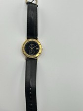 Relógio de pulso feminino Gucci, estojo folheado a ouro 18k, couro Wrstbd #502 comprar usado  Enviando para Brazil