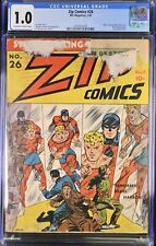 Zip Comics #26 CGC Fair 1.0 Off White to White Hitler Tojo and Mussolini Cover! comprar usado  Enviando para Brazil
