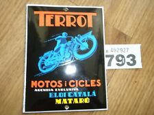 Motorcycle terrot enamel for sale  BRISTOL