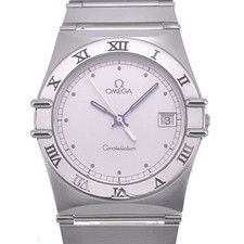 com papel OMEGA Constellation data moldura plana mostrador prateado quartzo masculino P#140307 comprar usado  Enviando para Brazil