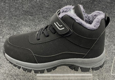 Botas de inverno femininas 37 6.5 forro quente tornozelo neve caminhada sapatos gancho e laço preto comprar usado  Enviando para Brazil