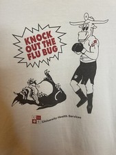 Camiseta Vintage Punch The Flu Bug Flu Your 1997 Manga Longa Adulto Extra Grande Branca comprar usado  Enviando para Brazil