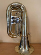 Tuba "Bb" tubo de latão instrumento de sopro latão URSS buzina bocal vintage raro comprar usado  Enviando para Brazil