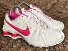 Tênis de corrida Nike Shox Junior atlético couro branco rosa feminino 8 comprar usado  Enviando para Brazil