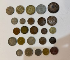 Lote 25 moedas internacionais estrangeiras vintage sortidas, usado comprar usado  Enviando para Brazil