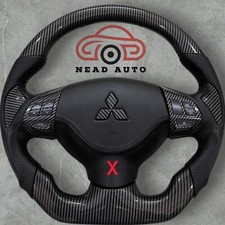 Volante de fibra de carbono e couro para 2007-2016 Mitsubishi Lancer Evolution., usado comprar usado  Enviando para Brazil