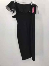 Vestido usado AIDA preto tamanho 8 babado comprimento do joelho um ombro comprar usado  Enviando para Brazil