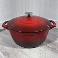 Forno holandês de ferro fundido esmaltado Tramontina, vermelho 6,5 quartos comprar usado  Enviando para Brazil