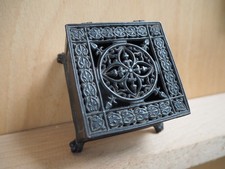 Antique Russian Empire Mascaron Iron Cast Kasli Box Boîte Russe Fonte Vintage, usado comprar usado  Enviando para Brazil