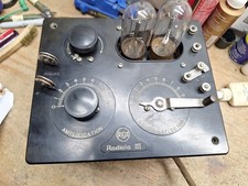 Rádio Radiola III antigo. Tubos de exibição com ponta de latão WD11. Bons áudios comprar usado  Enviando para Brazil
