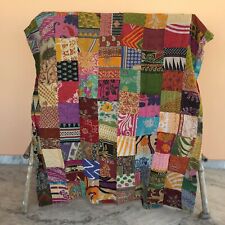 Manta de algodón de colección Patchwork Kantha hecha a mano en la India segunda mano  Embacar hacia Mexico