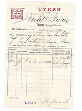 Facture 1910 vins d'occasion  L'Arbresle