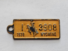 Chaveiro 1939 Wyoming Goodrich placa de licença etiqueta 1-3908 BF GOODRICH DAV comprar usado  Enviando para Brazil