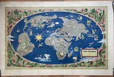 Affiche planisphère air d'occasion Affiche planisphère air d'occasion  Fouras