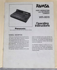 Conjunto manual Panasonic RAMSA WR-8616 ***ver descrição comprar usado  Enviando para Brazil