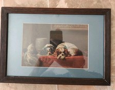 Vintage framed spaniel d'occasion  Expédié en Belgium