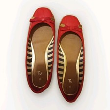 Red flat shoes for sale  CONGLETON