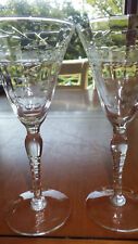 Etched cordial glasses for sale  Harrington