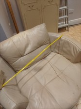 Leather couch large for sale  LYTHAM ST. ANNES