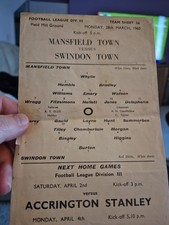 Mansfield town swindon for sale  NOTTINGHAM