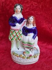 Antiguo Figura de Porcelana, Par de Niños, Staffordshire Cerámica comprar usado  Enviando para Brazil