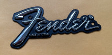 Vintage Cromado "Fender Made In USA" Amplificador Estojo de Guitarra Alto-falante Logotipo Emblema comprar usado  Enviando para Brazil