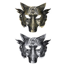2 peças máscaras de meia máscara facial lobo máscaras de animais para cosplay de festa de Halloween comprar usado  Enviando para Brazil