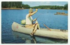 Cartão postal vintage de pesca de uma canoa comprar usado  Enviando para Brazil