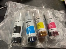 Garrafas de tinta genuínas Epson 522 para ET-2720 ET-2800 ET-2400 ET-4700 pacote a granel comprar usado  Enviando para Brazil