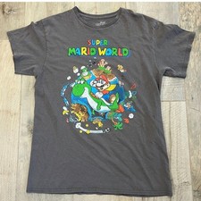 Camisa masculina Super Nintendo média Super Mario World Bros gráfica manga curta comprar usado  Enviando para Brazil