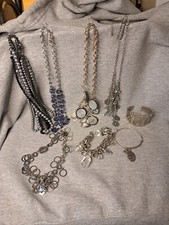 Silver toned necklaces for sale  Mason City