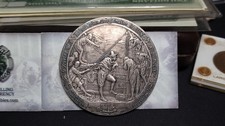 Medalla de celebración Hudson-Fulton 1909 plata esterlina 2,5" 4,23 oz Whitehead Hoag segunda mano  Embacar hacia Mexico
