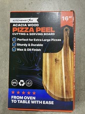 Casca de pizza de madeira de acácia 16 polegadas comprar usado  Enviando para Brazil