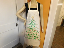 Avental vintage comprimento total com árvore de Natal pintada à mão comprar usado Avental vintage comprimento total com árvore de Natal pintada à mão comprar usado  Enviando para Brazil