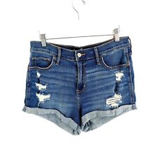 Bermuda jeans Hollister cintura alta curta elástica avançada desgastada 30/2,5 comprar usado  Enviando para Brazil