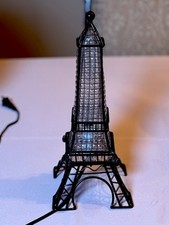 Luminária de mesa torre EIFFEL - ABAJUR DE VIDRO - PRETO METAL 14,5’’ comprar usado  Enviando para Brazil