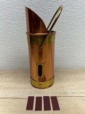 Antigo suporte de vara de fósforo longo para lareira de cobre e latão fogão a lenha, usado comprar usado  Enviando para Brazil