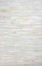 Tapete de couro bovino natural cabelo branco patchwork com design de listras longitudinais comprar usado  Enviando para Brazil